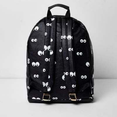 Black Mi-Pac eyes print backpack